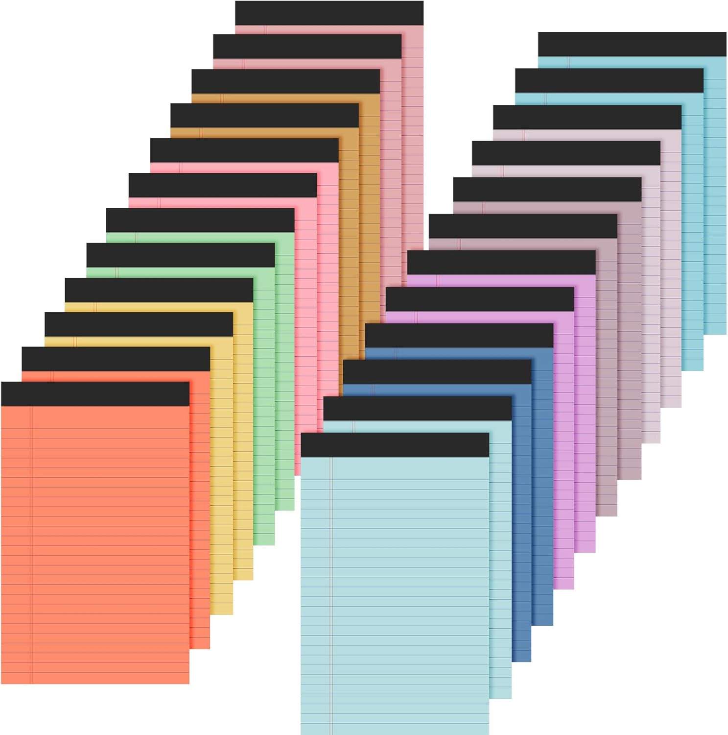 Fuutreo 24 Pcs 5in x 8in Legal Pad Notepads for Work & School
