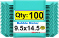 iMBAPrice 9.5x14.5 in Teal Polybubble Mailers 100-Pack - Padded