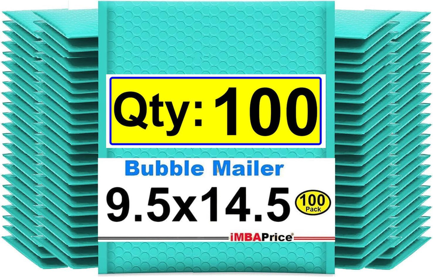 iMBAPrice Teal Polybubble Bags 9.5x14.5 Inches, 100-Pack