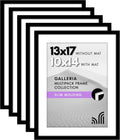 13x17 Picture Frame Set of 5 - Polished Plexiglass, Slim Black Frames