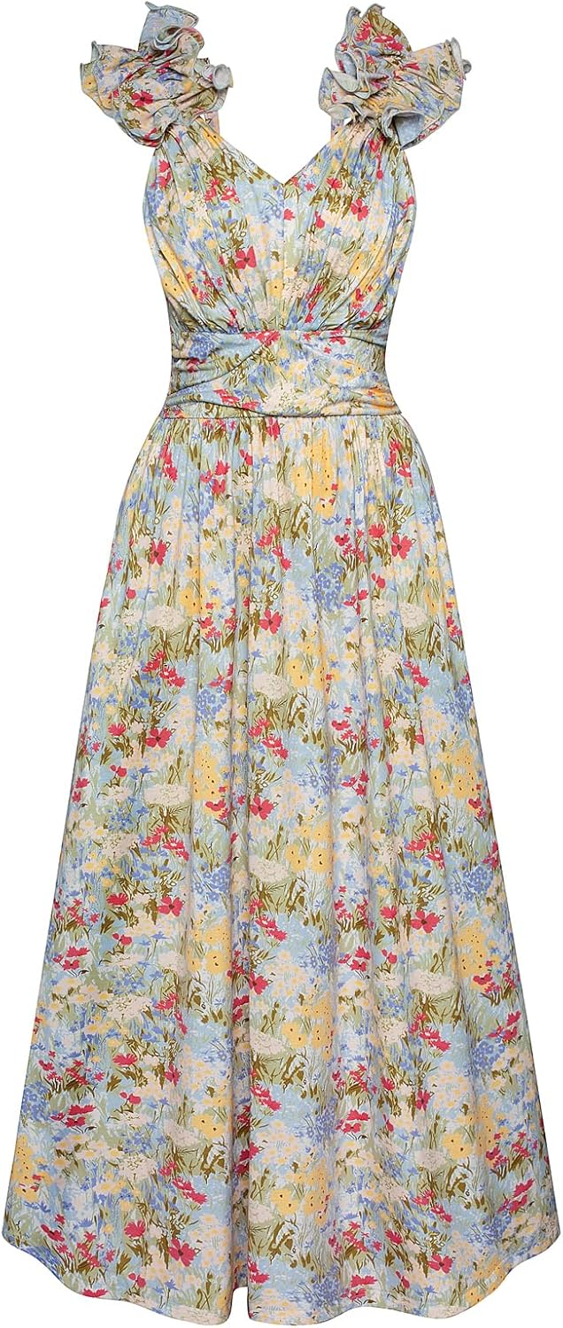 2025 Women's Summer Floral Print Dress for Casual Elegance