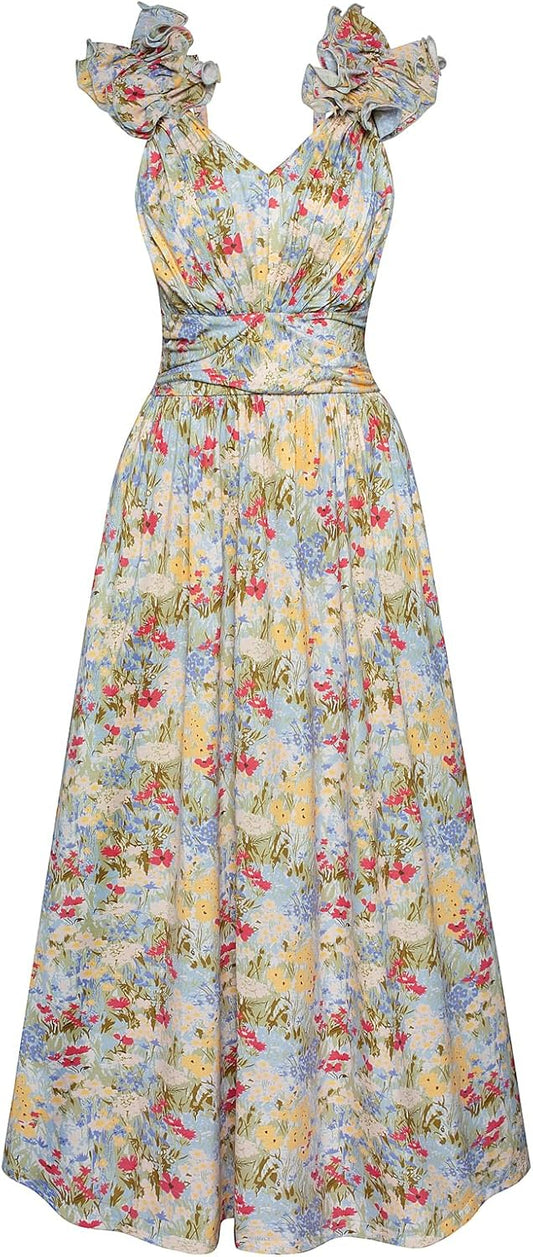 2025 Women's Summer Floral Print Dress for Casual Events