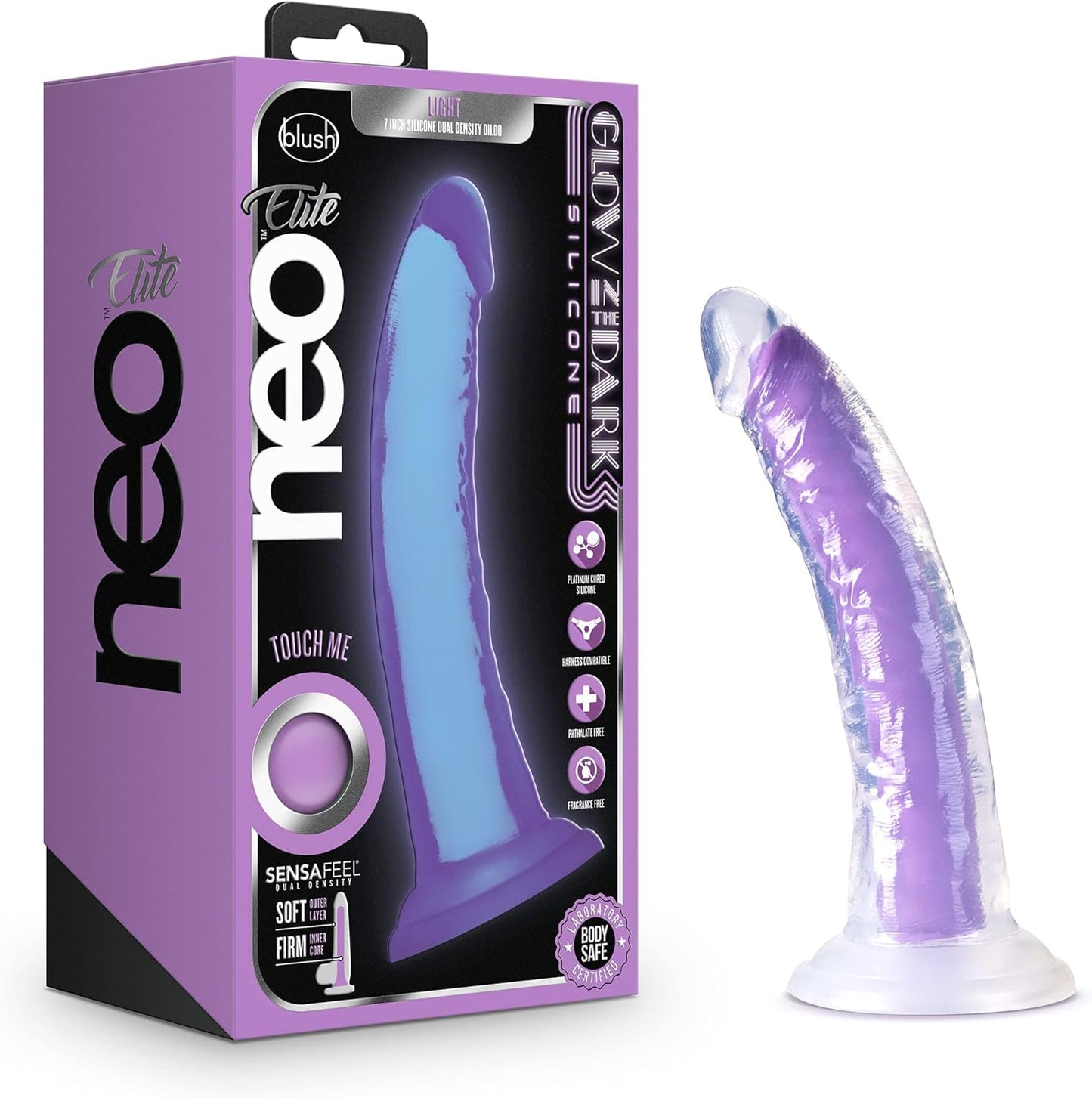 Neo Elite Glow in The Dark Silicone Anal Dildo for Couples
