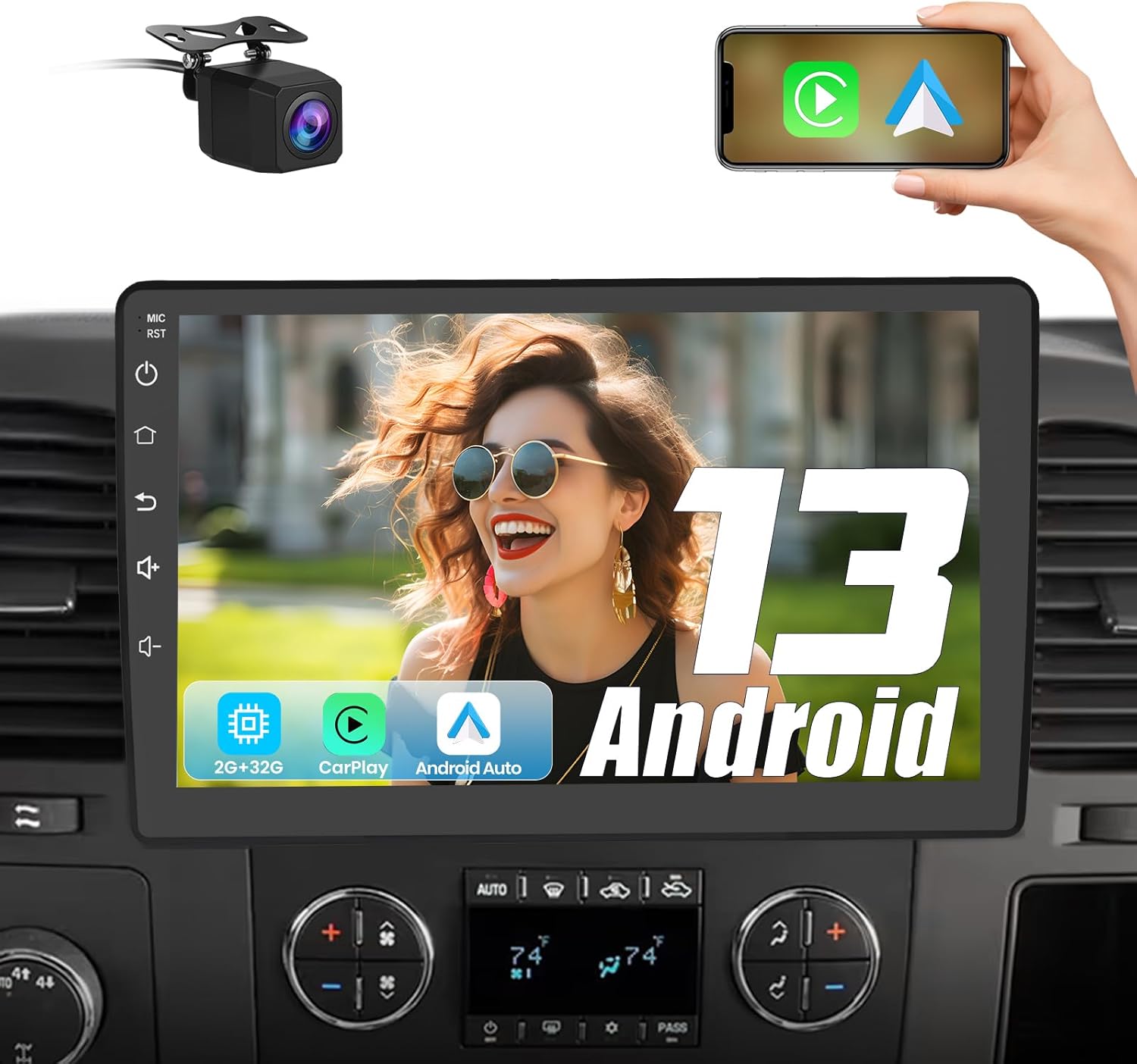 Android 13 Car Radio Stereo for Chevy Silverado Tahoe Equinox