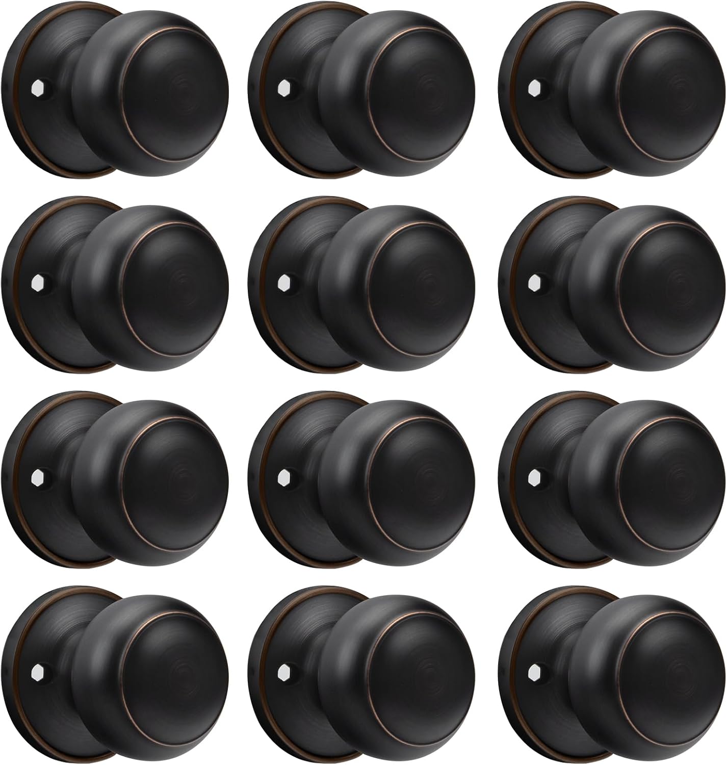 Elegant Oil-Rubbed Bronze Dummy Door Knobs for Closet Doors