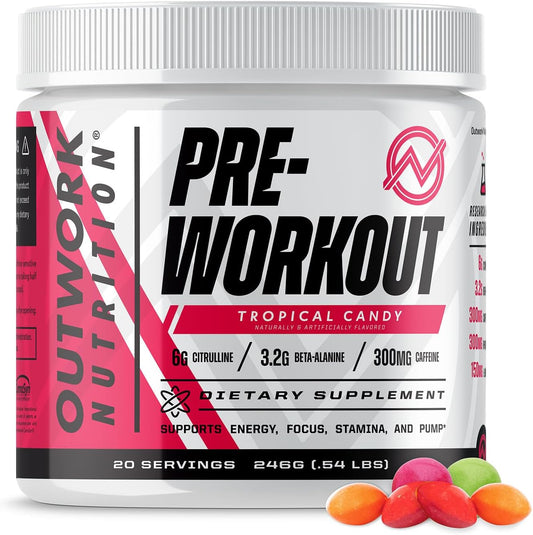 Outwork Nutrition Pre Workout Powder for Enhanced Energy & Focus