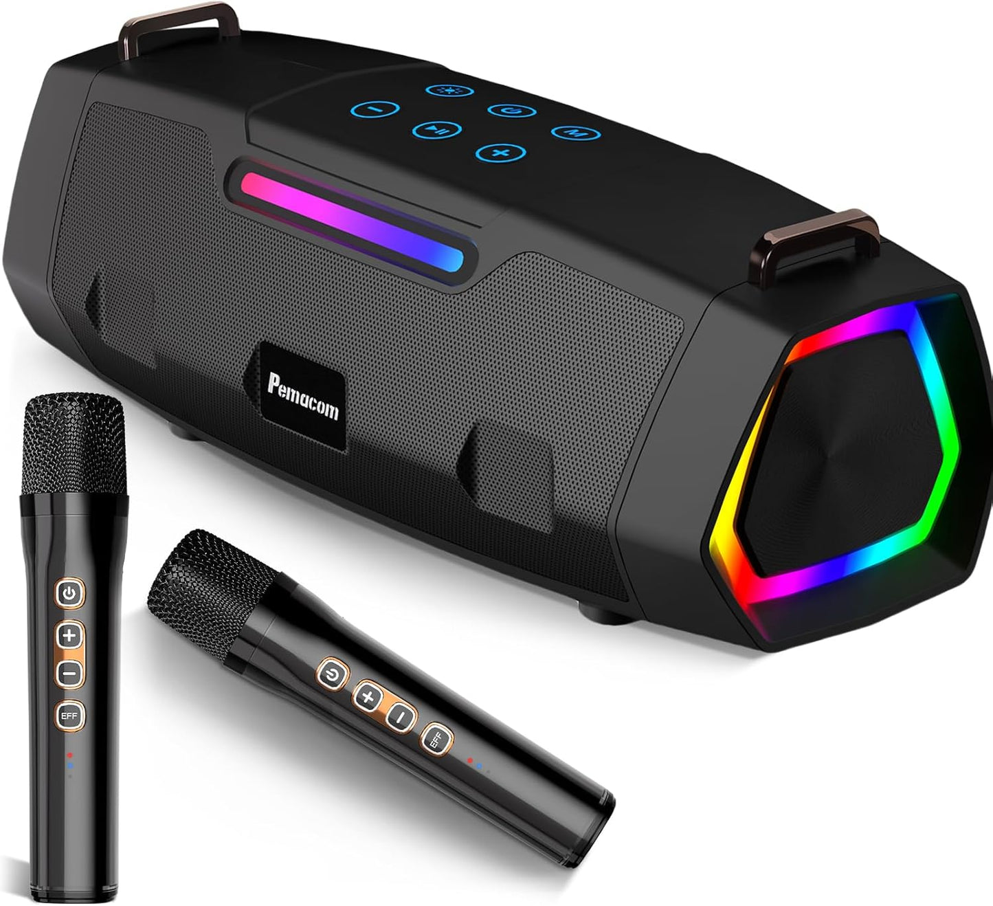 Portable Bluetooth Karaoke Machine with 60W Speaker & Microphones