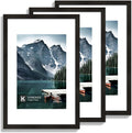 11x17 Picture Frame Set of 3 - Simple Black Frames for Posters