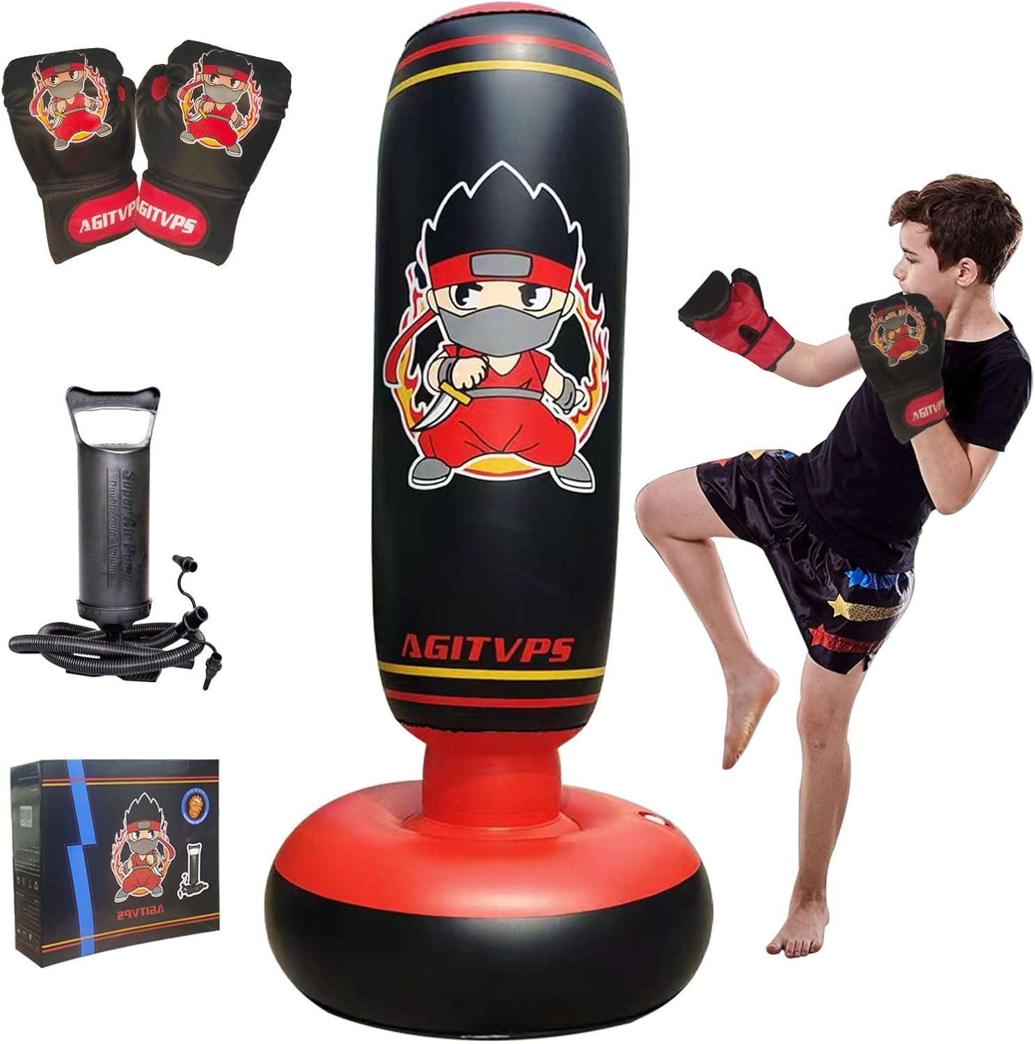 Inflatable Kids Punching Bag Set - Active Fun!