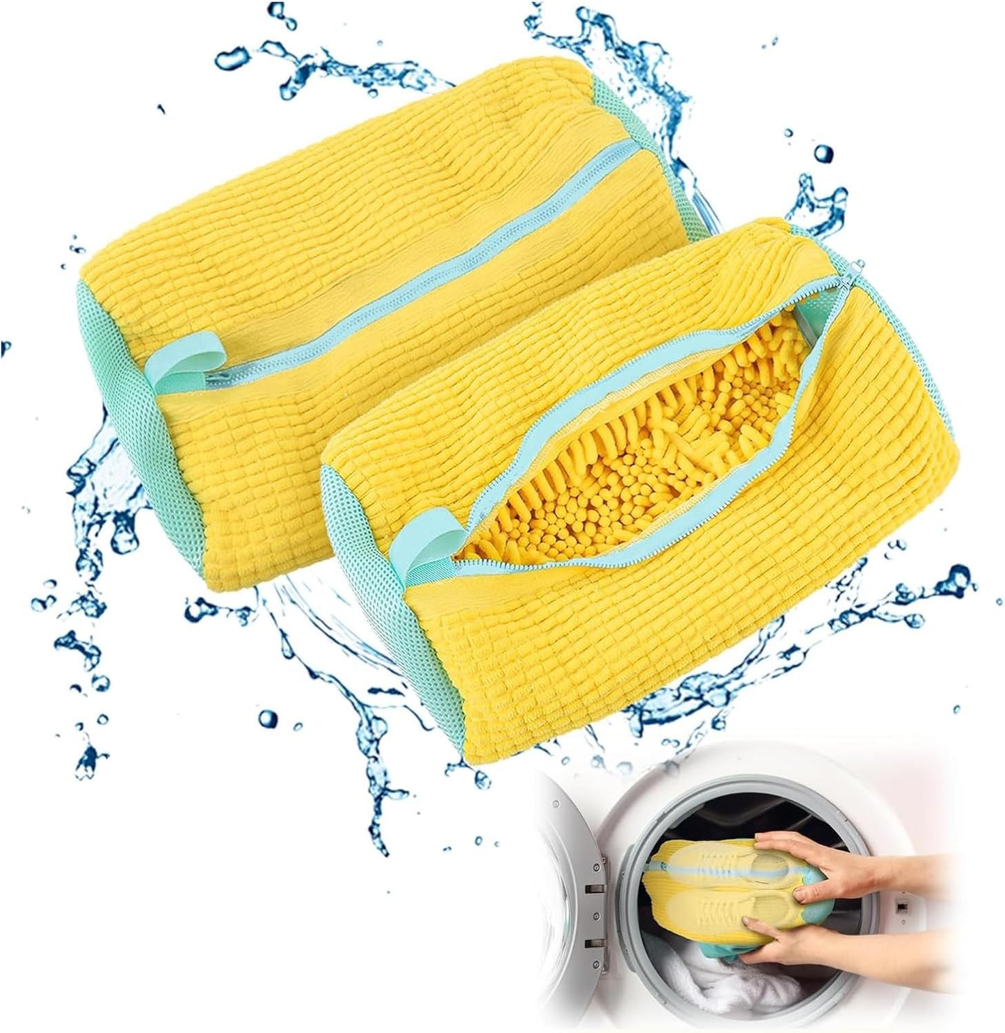 Durable Shoe Washing Bag - For All Shoes - Yellow