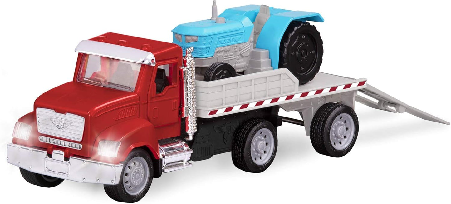 Battat Micro Flatbed Truck Set: Toy Truck & Mini Tractor Fun!