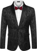 Mens Paisley Shawl Lapel Tuxedo Jacket - Floral Dinner Blazer