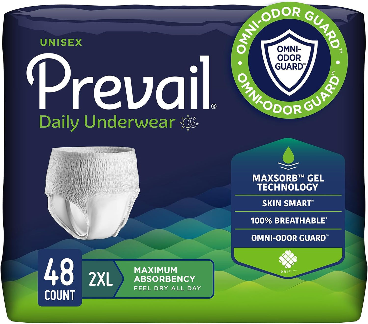 Prevail Daily Protective Underwear for Maximum Absorbency Comfort