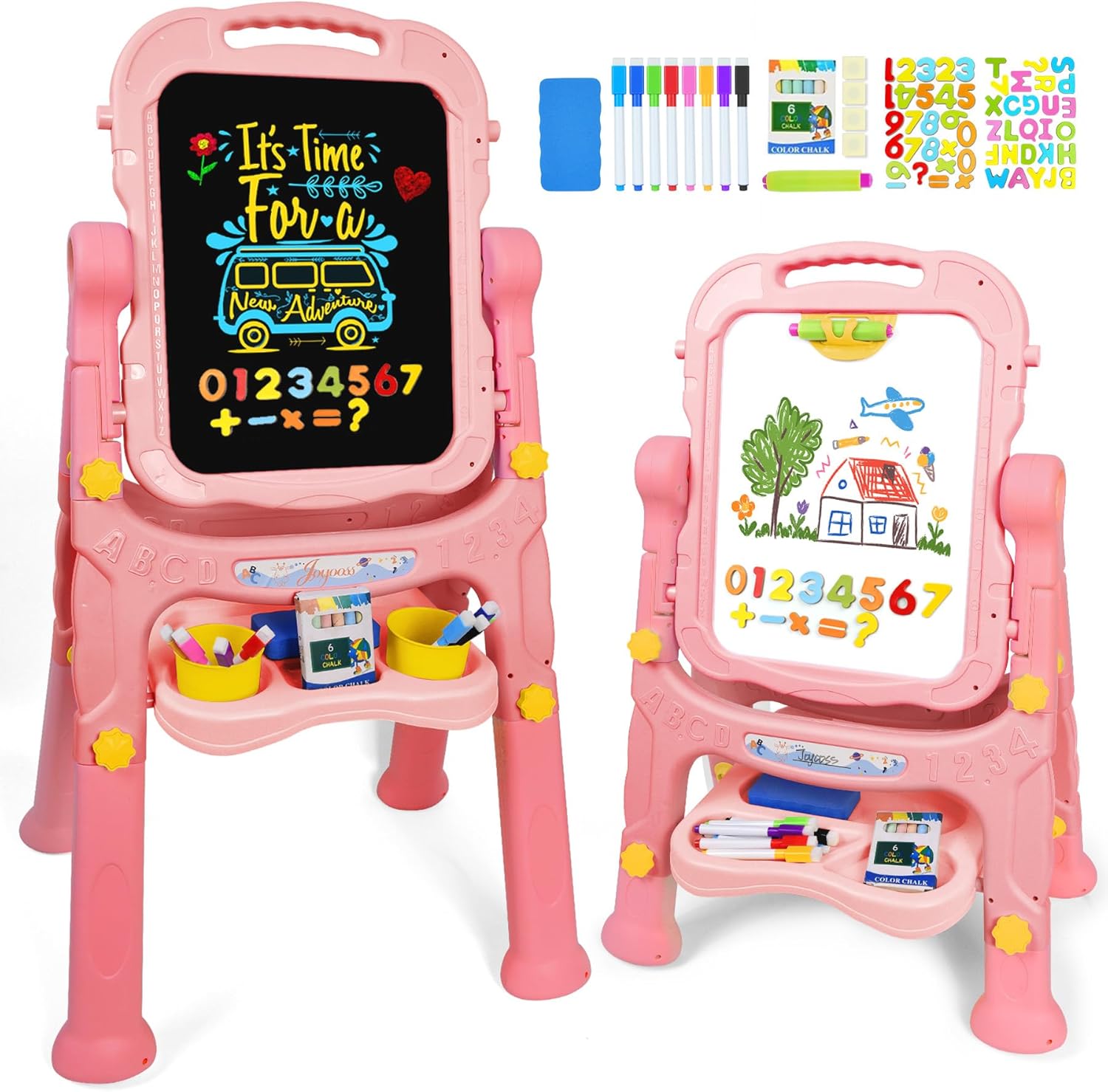 Joyooss Art Easel for Kids - Adjustable Toddler Painting Stand