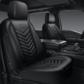 Car Pass 3D Foam Faux Leather Front Seat Covers - Waterproof Comfort