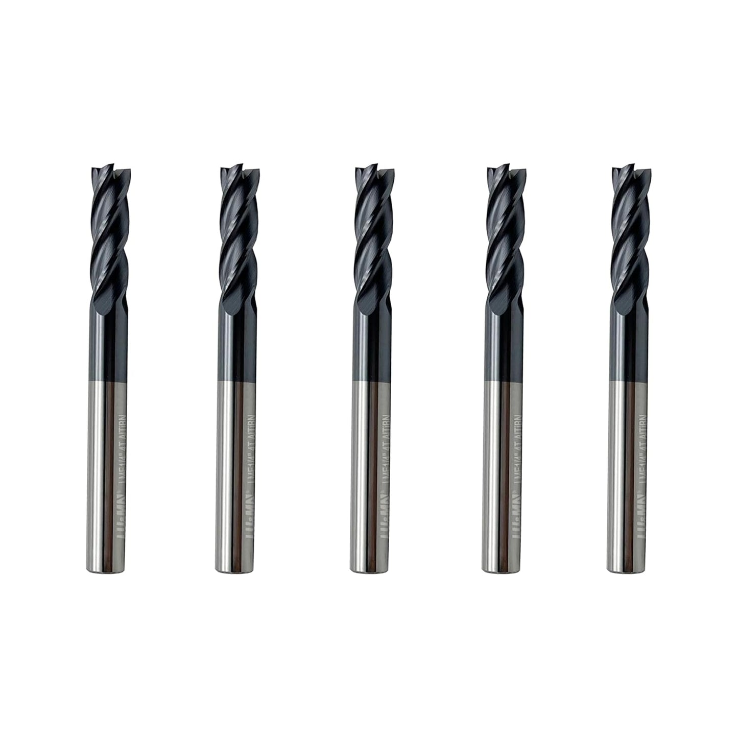 LU&MN End Mills Set for Precision Milling of Alloy Steels