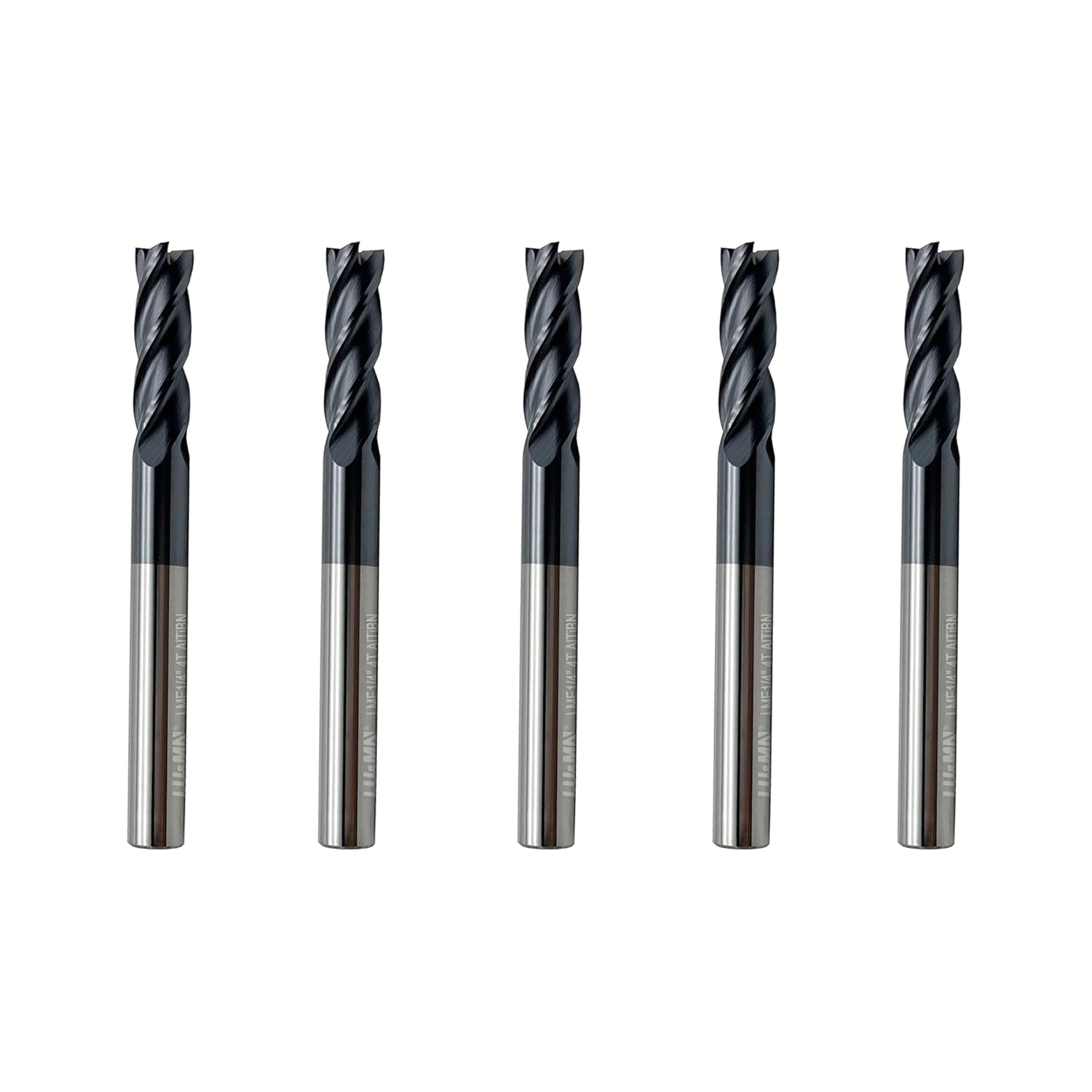 LU&MN End Mills Set for Precision Milling of Alloy Steels