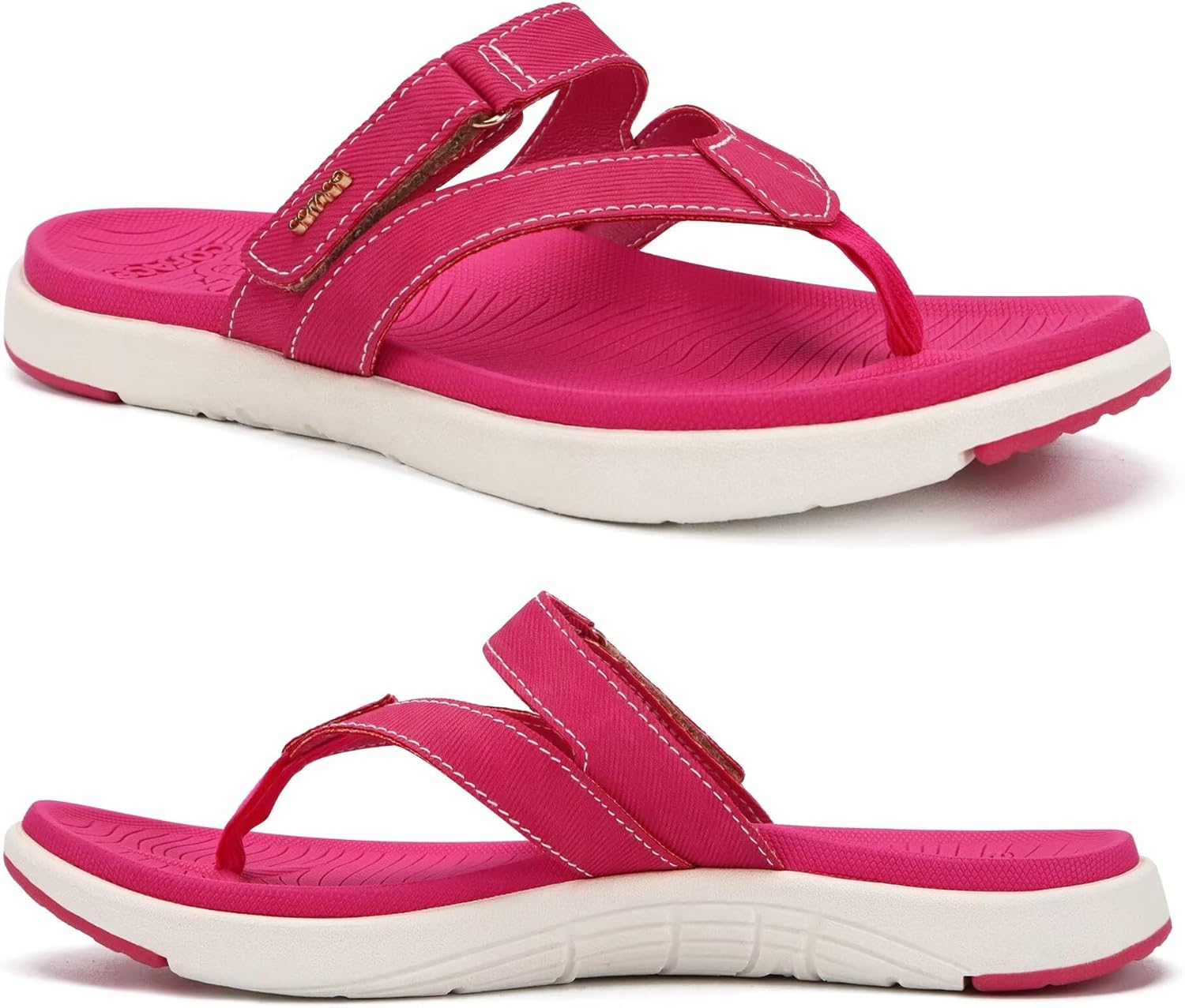 Womens Fashion Orthotic Flip Flops with Arch Support for Comfort