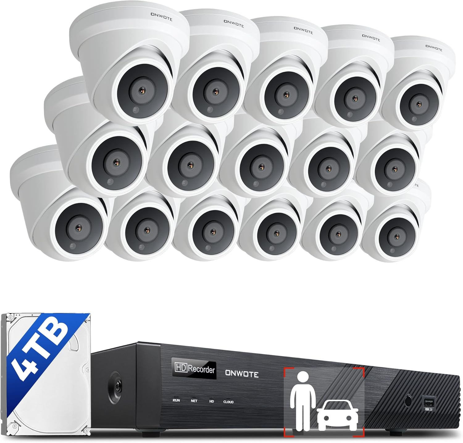 ONWOTE 16 Channel 4K PoE Security Camera System for Business