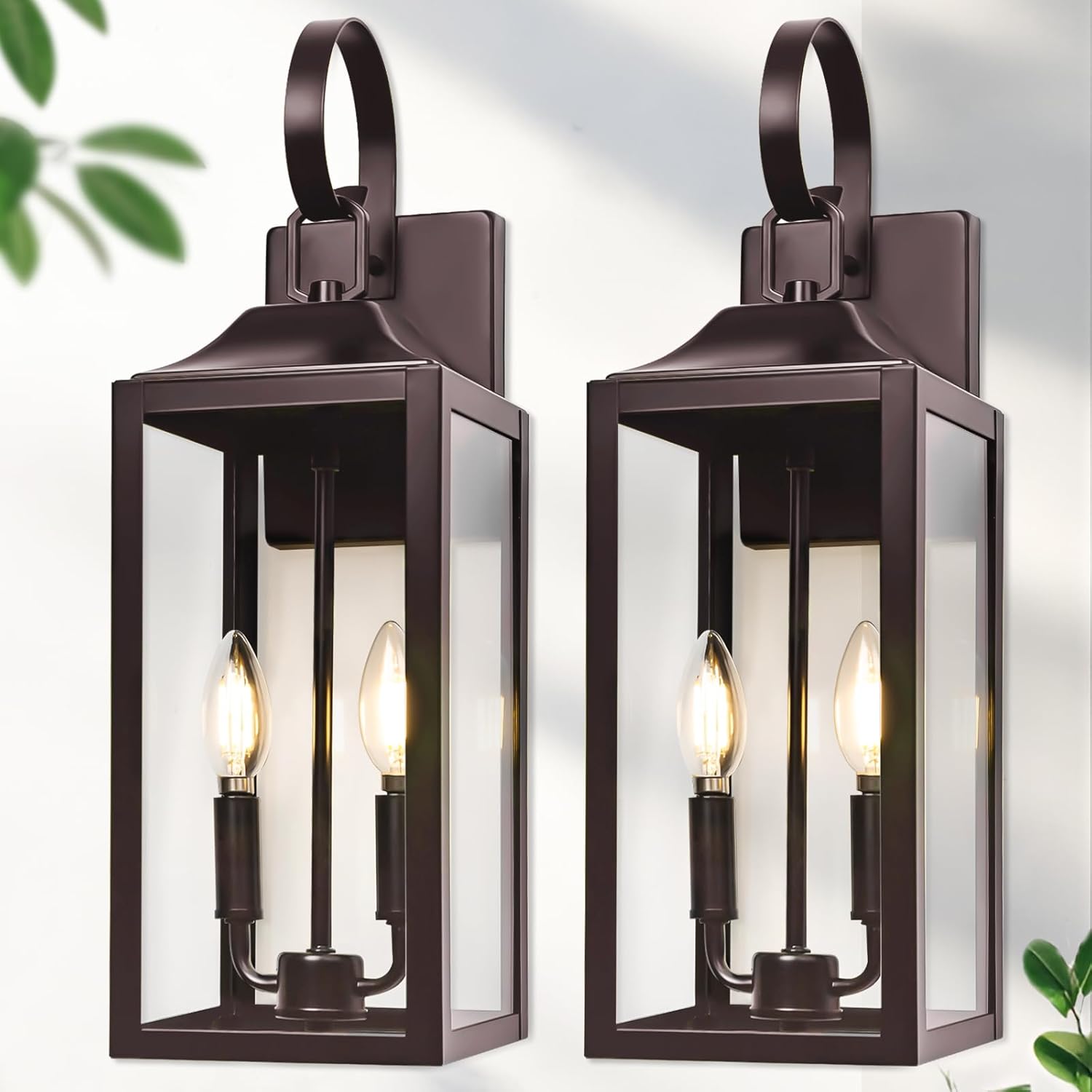 19in Oil Rubbed Bronze Outdoor Wall Lantern for Modern Spaces