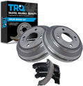TRQ Rear Brake Shoes Set & 2 Drums Kit Compatible with Honda Civic CRX