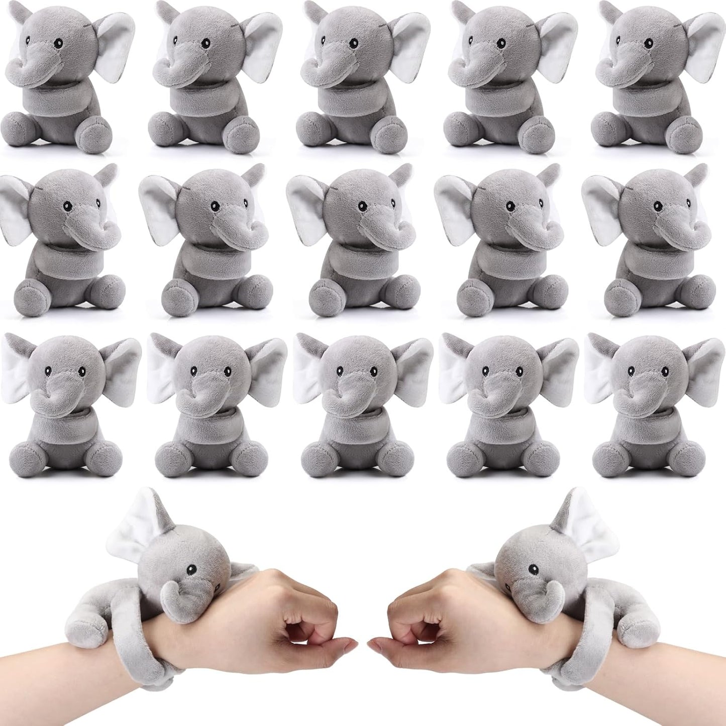Ceenna 16 Pcs Stuffed Animal Slap Bracelets for Fun Gifts
