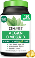 Vegan Omega 3 Supplement - Burpless Algae DHA/EPA for Heart & Brain