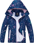 SaphiRose Kids Rain Jacket Waterproof Raincoat Mesh Lined