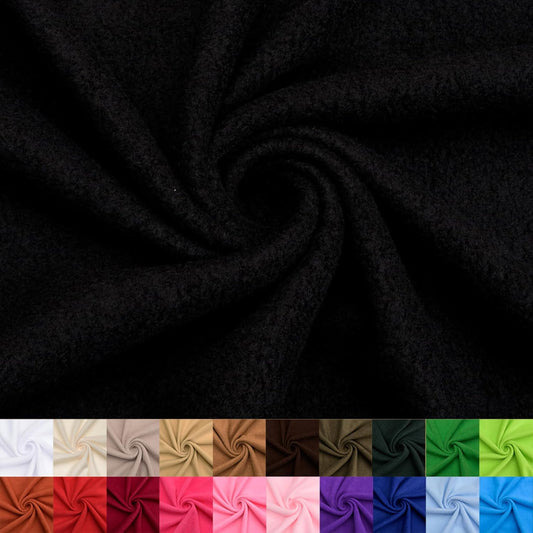 Pico Textiles Black Solid Fleece Fabric - 5 Yards Bolt