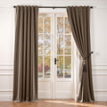Lazzzy Dark Brown 84 in Blackout Velvet Curtains - Luxury Drapes