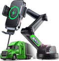 Truck Phone Holder Mount Wireless Charger Heavy Duty - 15W Fast Charge