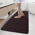 Memory Foam Bath Mat Runner 70 in x 24 in Brown - Ultra Soft Non-Slip