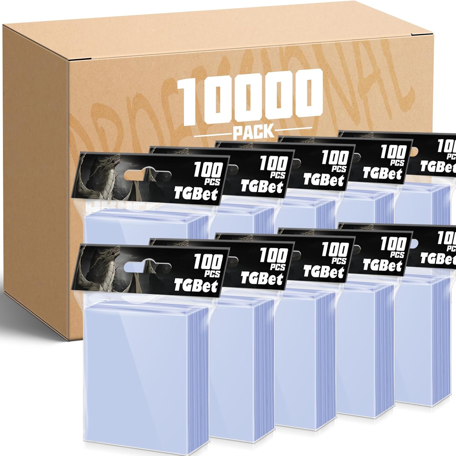 10000 Count Card Sleeves for Trading Cards, Clear Protectors