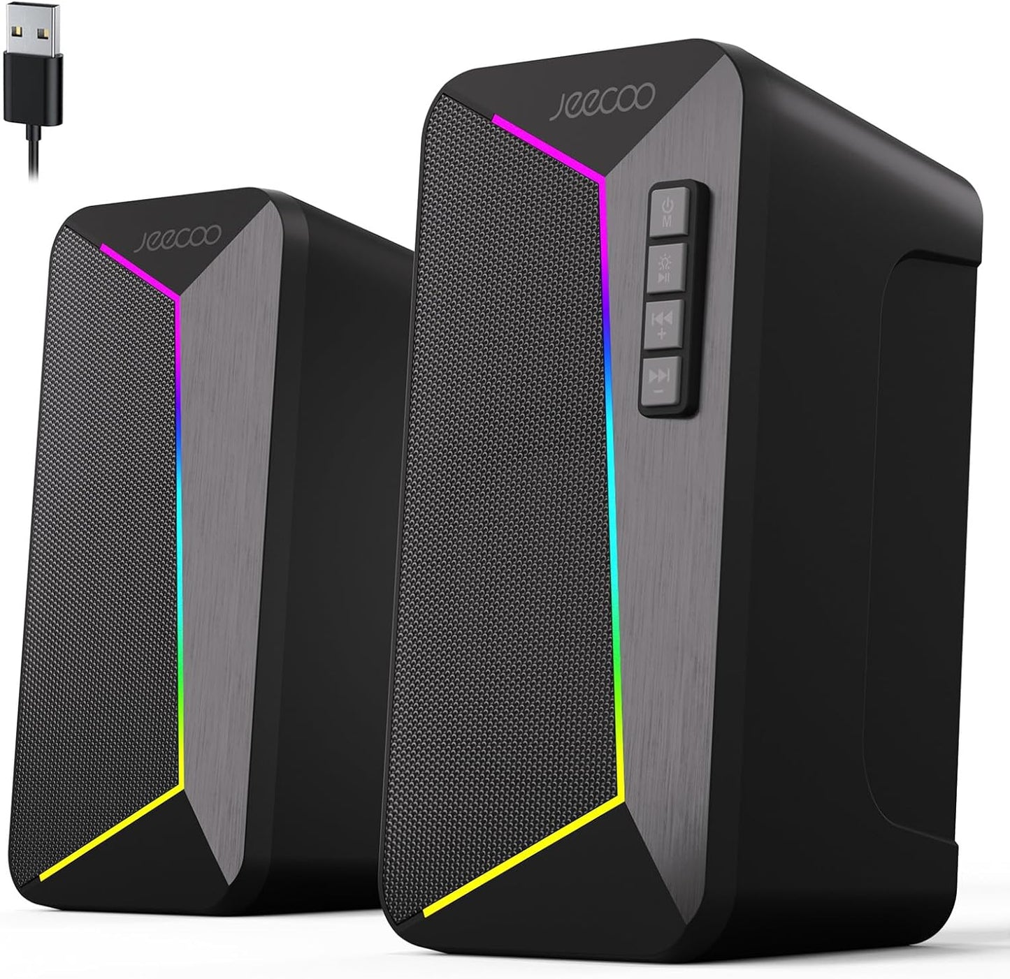 Immerse in Crisp Stereo Sound with Jeecoo M30 Speakers
