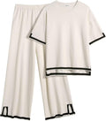 Ekouaer Lounge Set for Women 2 Piece Knit Travel Outfit - Versatile