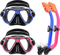 Kids Snorkel Set for Ages 3-14 - Dry Top Mask with 180 Panoramic View