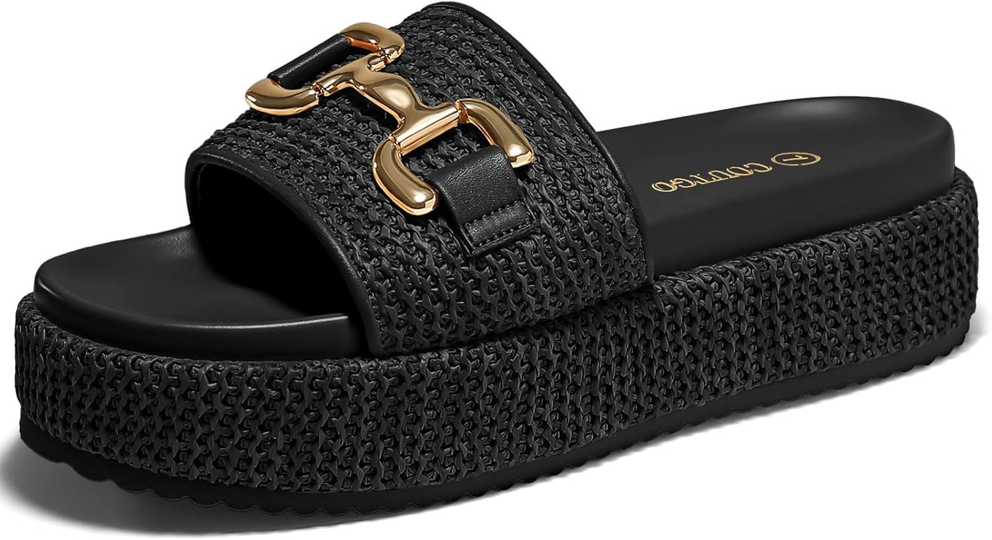 Coutgo Womens Platform Sandals for Beach and Casual Wear