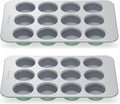Caraway Non-Stick Ceramic 12-Cup Muffin Pan Duo - Healthy Baking