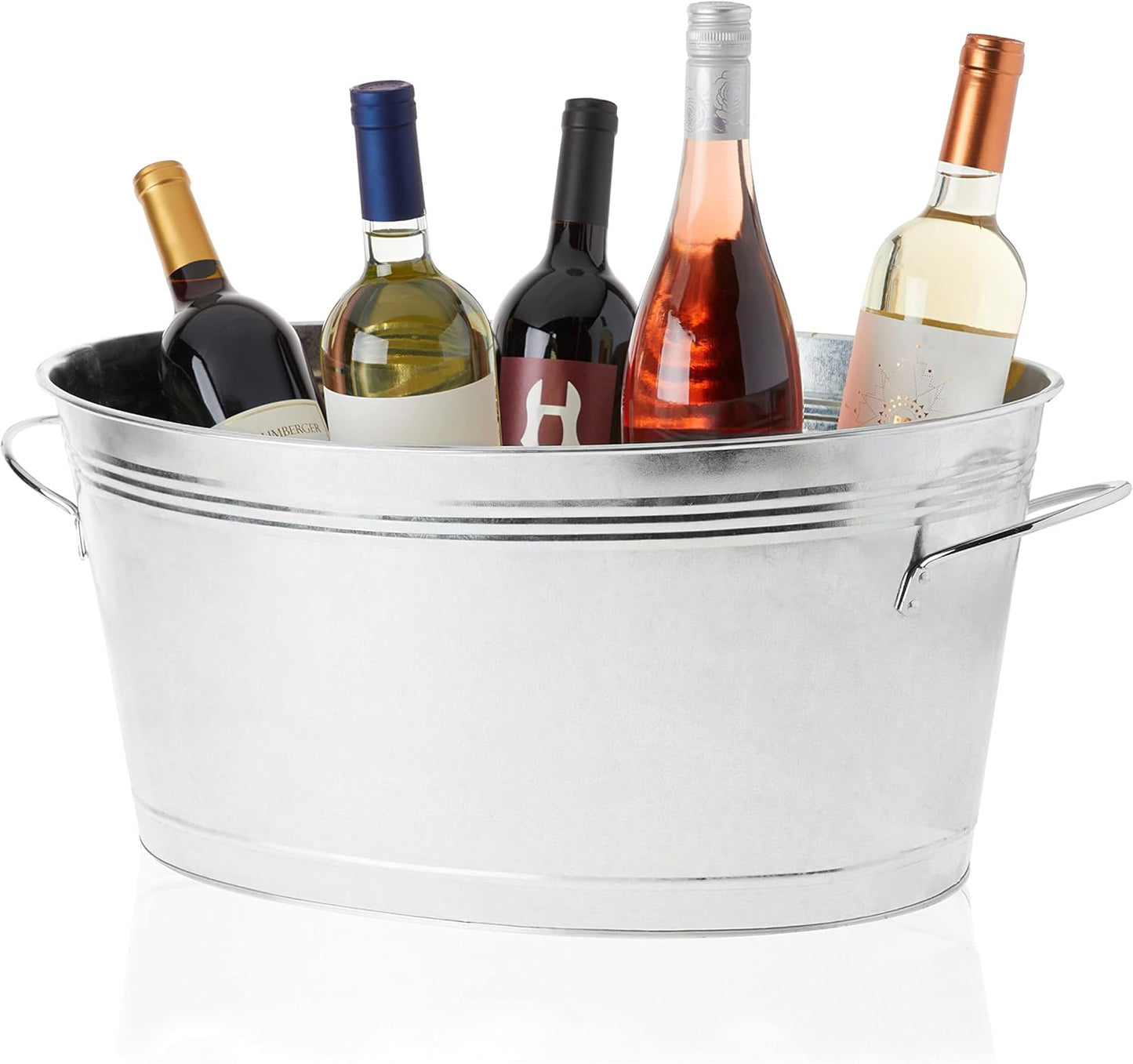 True Galvanized Tub for Parties - Large Beverage Cooler 6.3 Gal