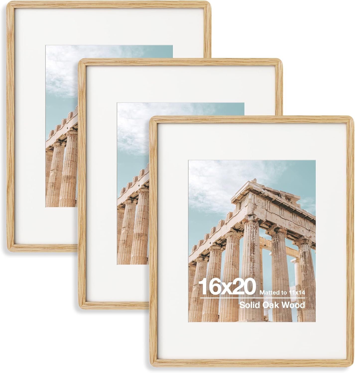 16 X 20 Picture Frame in Solid Oak Wood for Stylish Display