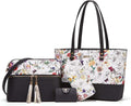 Stylish Women's 4-Piece Synthetic Leather Tote Bag Set for Fashion