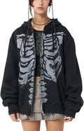 Y2K Zipper Hoodie Oversized Womens Harajuku Punk - Cozy Streetwear