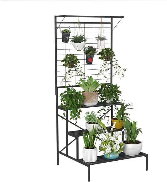 Zhongma 3 Tier Heavy Duty Plant Stand for Home and Garden