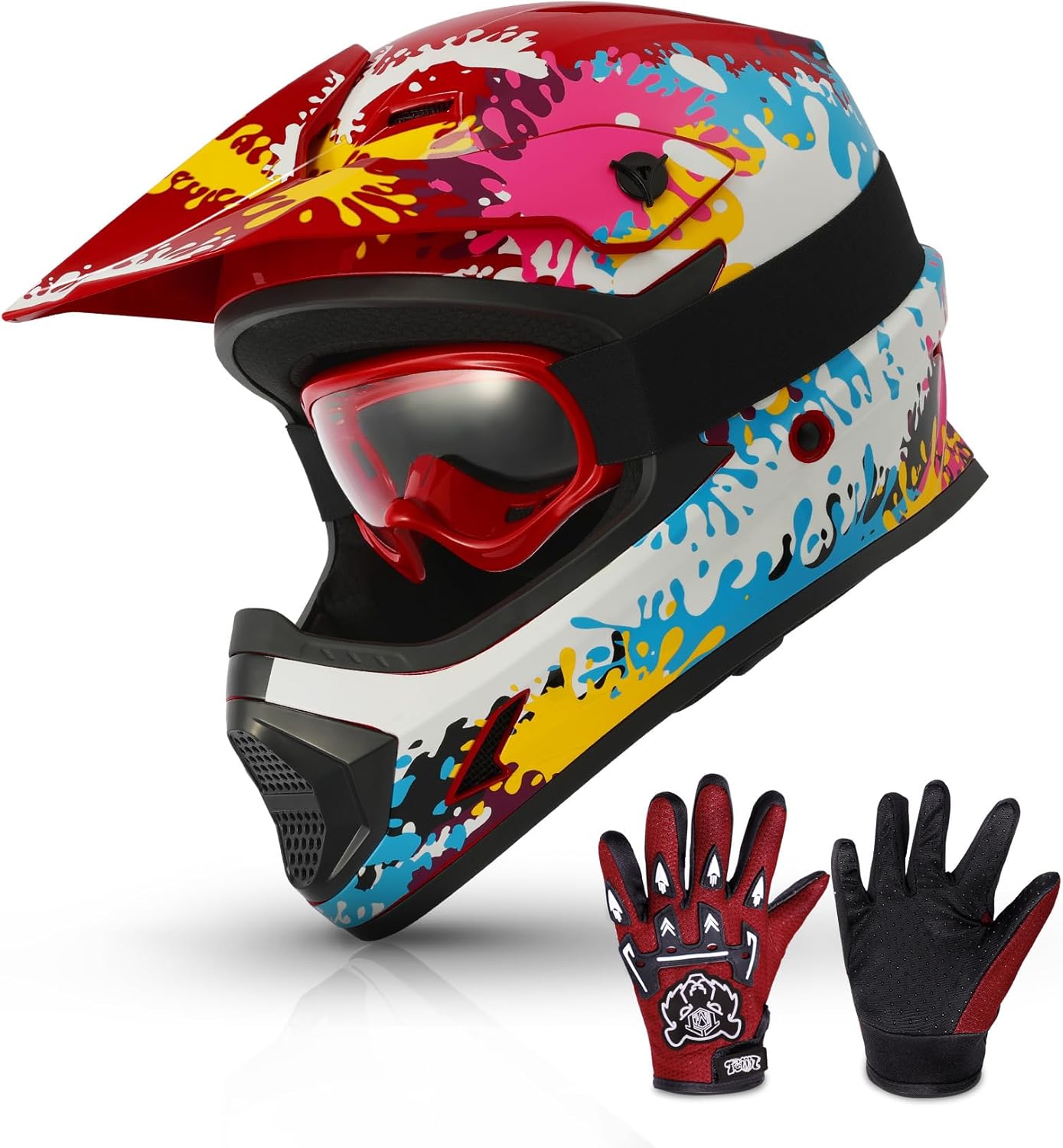 TCMT Youth Kids Dirt Bike Helmet - Full Face Off-Road Gear