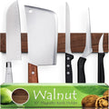 Premium 10 in Dark Walnut Magnetic Knife Holder - Space Saving