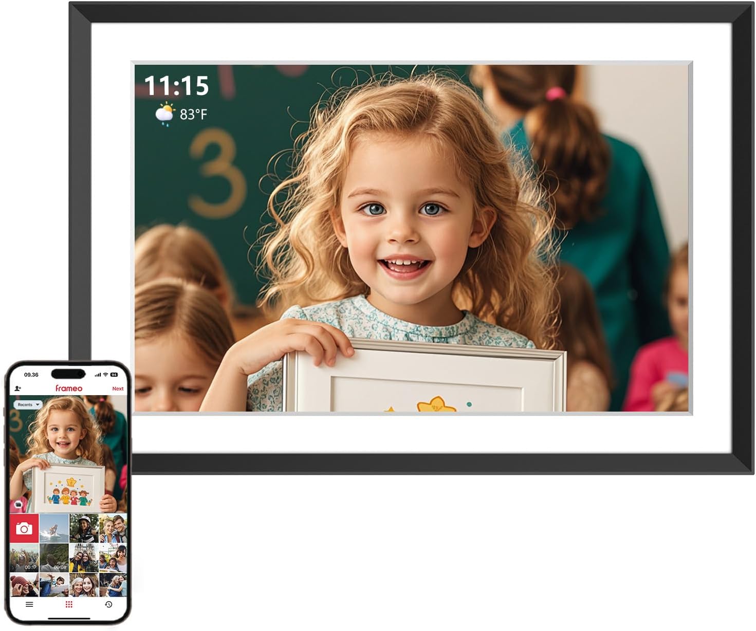 Digital Picture Frame with 10 Inch Touch Screen for Memories