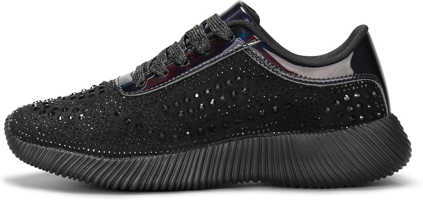 BELOS Women's Glitter Shoes: Sparkly Lightweight Tennis Style