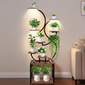 Plant Stand Indoor with Grow Lights, 9-Tier S-Shaped Plant Shelf