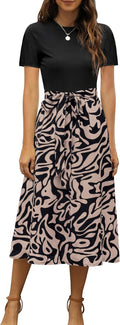 Zattcas Women 2025 Fall Ribbed Midi Dress - Modest Work & Church