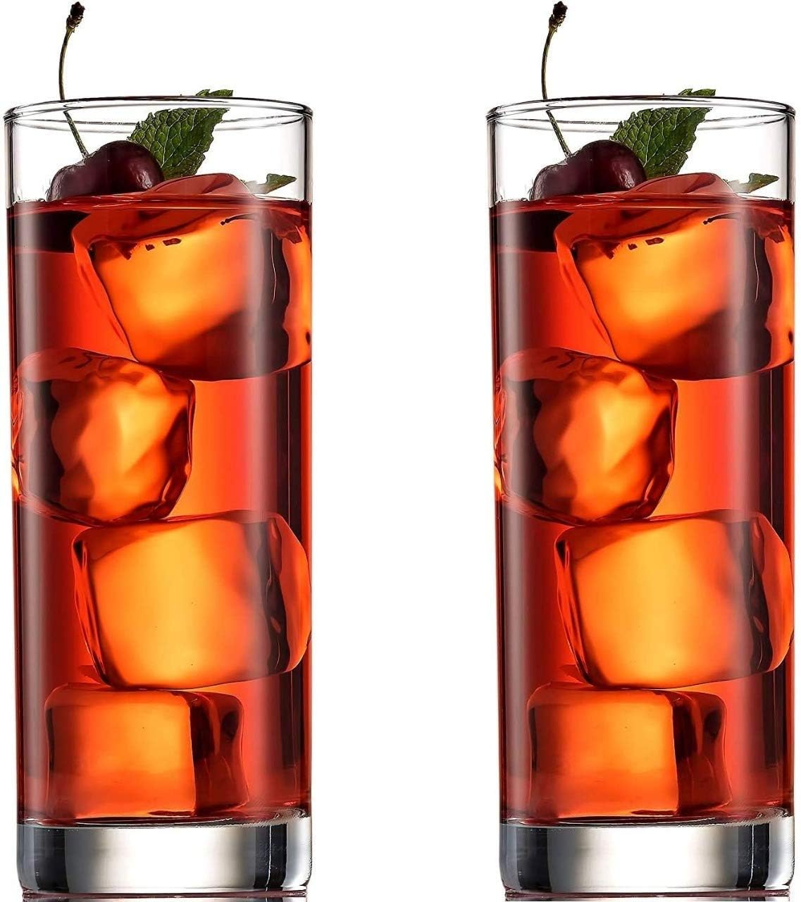 Paksh Novelty Highball Glasses - Versatile 13oz Bar Glass Set